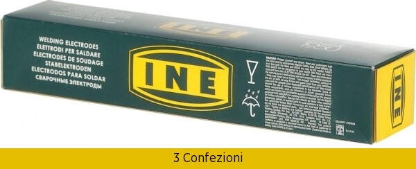 I.N.E. Elettrodi Rutilici mm 2.5x300 Pezzi 230 Rosso Confezioni 3 PFELA448AB250