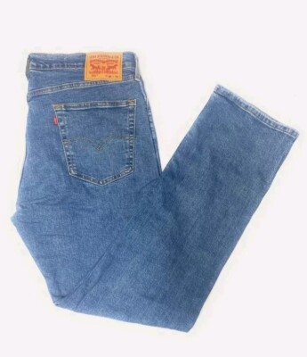 New Levi s Mens boys 505 Straight Leg Jeans Blue Regular Fit Stretch 32 x 34 NWT