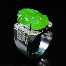 The Opening Is Adjustable Green Attracts Wealth Pixiu Full Green Ring