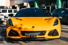 For Lotus Emira 2022 OD Type Dry Carbon Fiber Front Bumper Lip Splitter