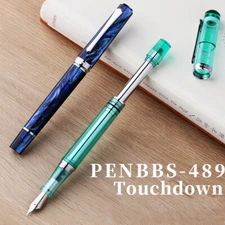 PENBBS 489 Touchdown Vacuum Filling Fountain Pen Iridium Fine 0.5mm Nib Writing