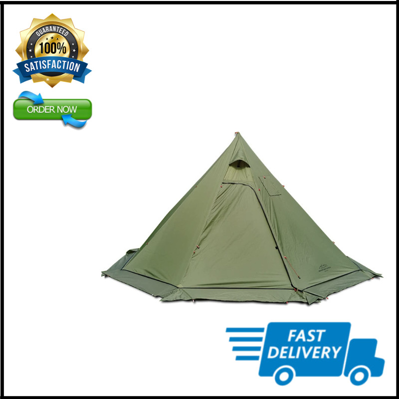 4 Persons 5lb Lightweight Tipi Hot Tents with Stove Jack, 7u0026#039;3u0026#034;  Standing Room | eBay