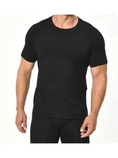 New 3-12 Pack Men's 100% Cotton Tagless T-Shirt Undershirt Tee Plain Black S-XL