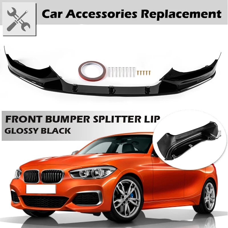 Черный глянцевый передний спойлер-разветвитель кромок M Sport для BMW 1 серии F20 F21 LCI 15–19 годов выпуска - Изображение 2 из 4
