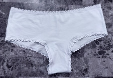 NWOT VICTORIA'S SECRET LIGHT BLUE LACE TRIM CHEEKY PANTIES