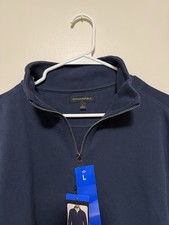 NWT Banana Republic Men's 1/4 Zip Pullover Sweatshirt, Blue, Size Large