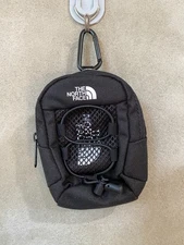 The North Face Mini Superpack Pouch Keyring Bag Accessory Black NWT NN2PR75J