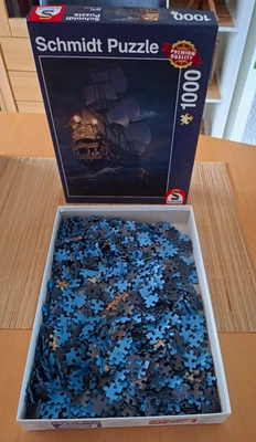 Schmidt: Puzzle "Auf hoher See" 1000 Teile, Meer/Schiffe (58191) - Bild 1 von 4