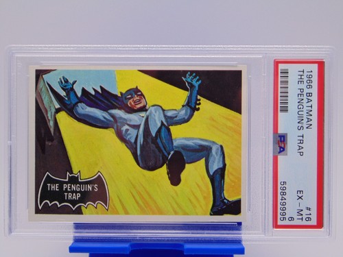 1966 Topps Batman Black Bat #16 The Penguin's Trap — PSA 6