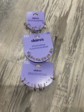 Set Of 3 Brand New Packs Of Stackable Pierced...