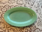 Vintage  Fire-King Jadeite Restaurant Ware, Oven Glass Platter  Oval9.5" x 6.25"