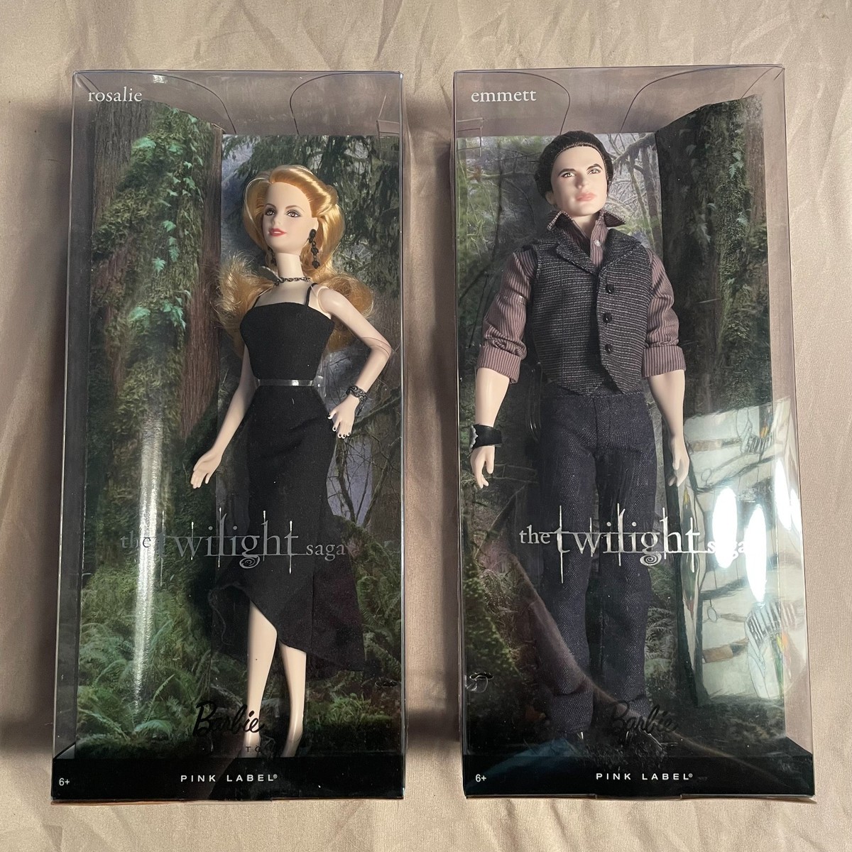 NIB The Twilight Saga Barbie Doll Lot Of 2 - Rosalie And Emmett