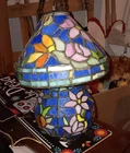 antique tiffany style stained glass lamp
