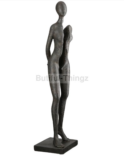 Magnífica Escultura Desnuda Mujer Estudio Abstracto 53cm Hermosa Resina - Imagen 3 de 5