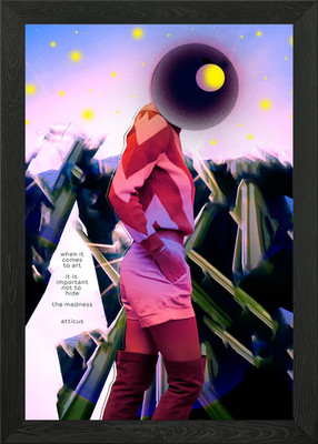 Wahnsinn und Kunst Gerahmtes Wandbild Poster Leinwanddruck Bild