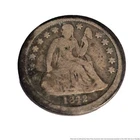 1842 Seated Liberty Coin 10c Dime Silver ten cents