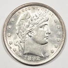 1892 BARBER QUARTER ~ NICE BRIGHT WHITE CHOICE BU UNCIRCULATED!