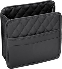 Seat Back Organizer, Multipurpose Car Organizer Hanging, Waterproof PU black