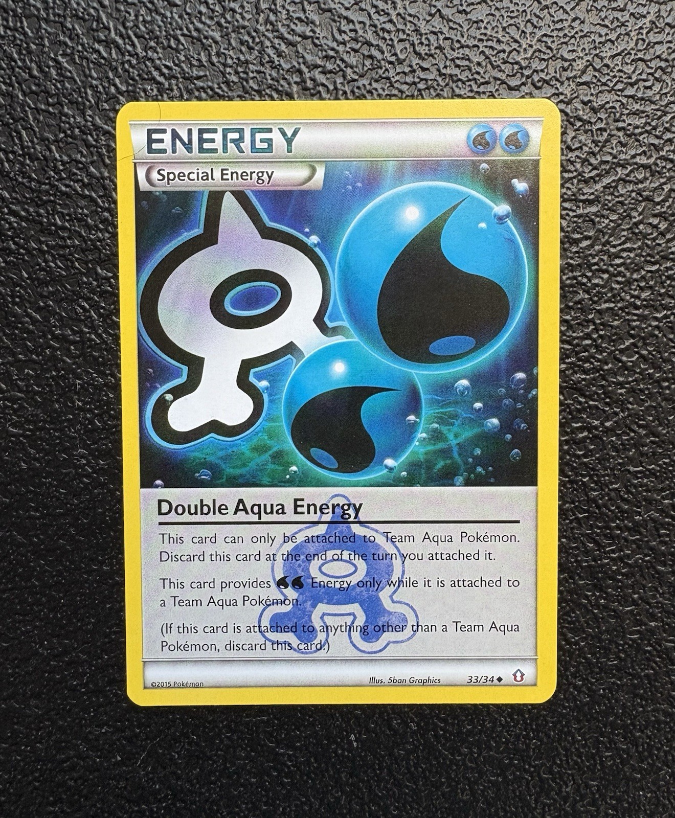 Pokémon TCG - Double Aqua Energy 33/34 - Vintage Rare - XY Double Crisis