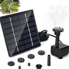 Fontaine Solaire 1.5W,Pompe de bassin solaire avec 6 Buses,Pompe à Eau Solair...