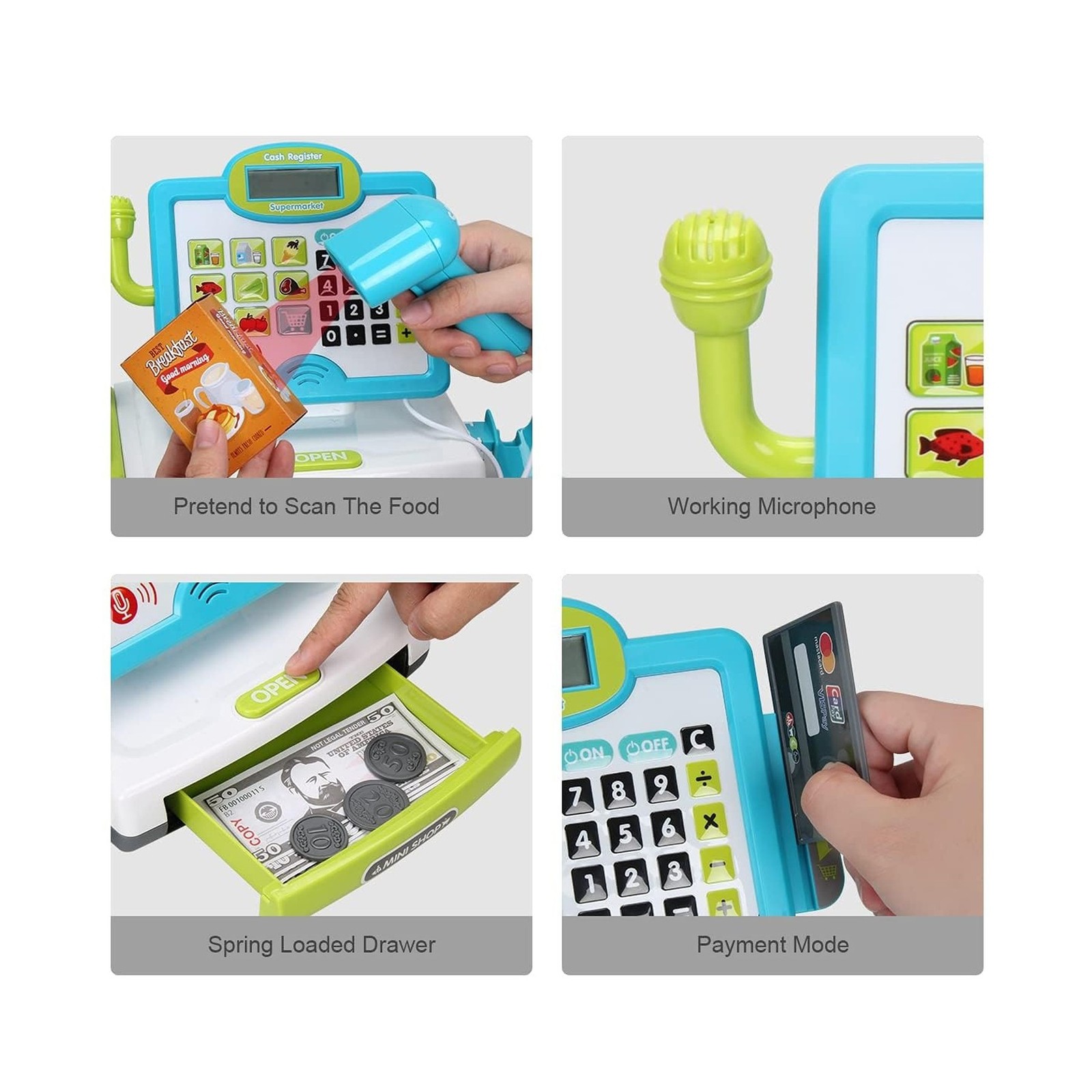 как выглядит FS Pretend Play Calculator Cash Register Toy as Preschool Gift for ... Fast Ship фото