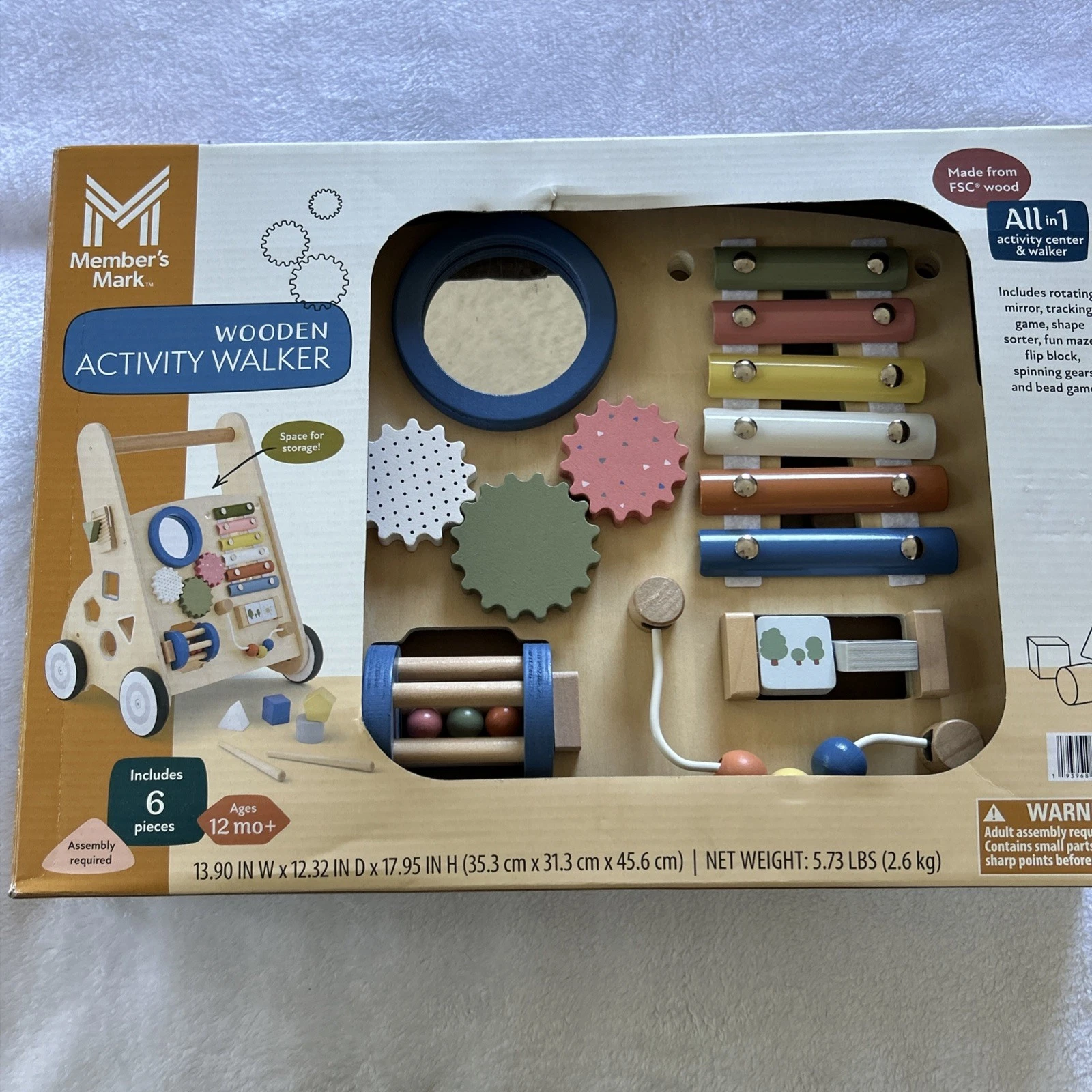 Member's Mark Wooden Activity Walker All in 1 Activity Center & Walker
Opens in a new window or tab