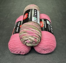 Red Heart Super Saver Pink Camo 5 Oz + Red He...