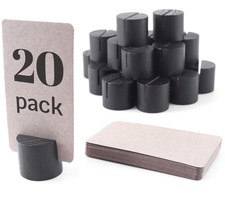 20 Pack Mini Wood Table Number Holders - Place Card Holders, Dinner Table Car...