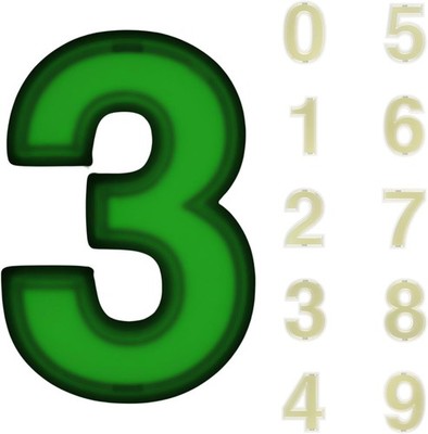 Solar House Numbers Waterproof - Self-Charging, No Batteries, No Solar Panels, N