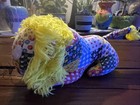 Vintage Patchwork  Lion Plush Rare Homemade Woodstock Hippie BOHO MCM 1960's — photo 2