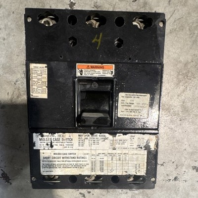 Westinghouse Molded Case Switch 400A 600V AC 3-Pole Magnetic Trip 1375D46G02