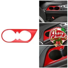 Front Gear Console Cup Holder Cover Ring Trim Decor Red For Chevrolet Camaro 17+