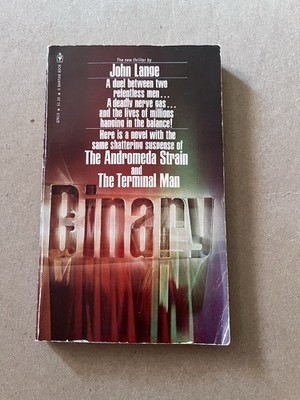 BINARY by John Lange (aka Michael Crichton)  vintage 1973 Bantam paperback
