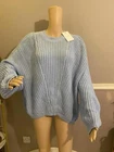 ted baker london ccalie cocoon oversized sweater blue size xl rrp 135£