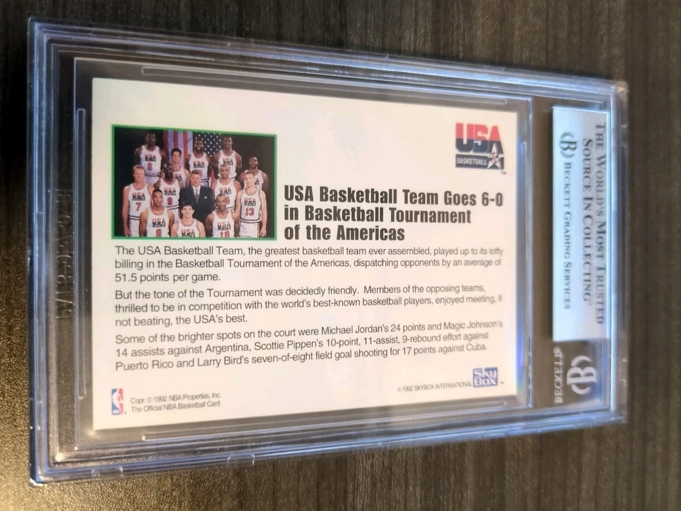 1992-93 NBA Hoops - Michael Jordan, Magic Johnson, Larry Bird Graded 8.5 - Image 4 of 4