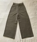 Oliver Strelli Wide Leg Pant 27" Waist Viscose Wool Belgium Gray Back Closure — photo 1