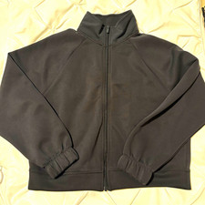 All in Motion Women's Full Zip Track Jacket Black W Pockets, Size Small
