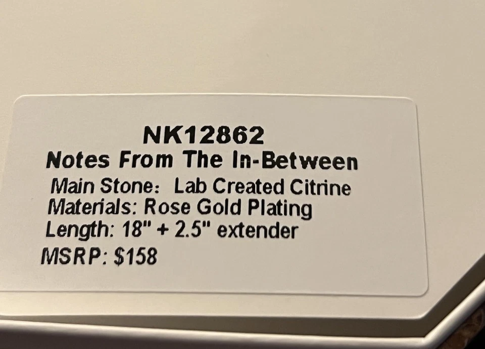 Collar Bomb Party noviembre 2025 creado en laboratorio citrino chapado en oro rosa Foto 2 de 2