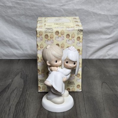 Vintage Precious Moments Figurine Bless You Two Bride and Groom 1982 with Box