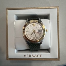 Versace Mens Two Tone 41mm Strap Fashion Watch
