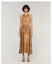 Sandro Paisley Printed fabric Sleeveless maxi...