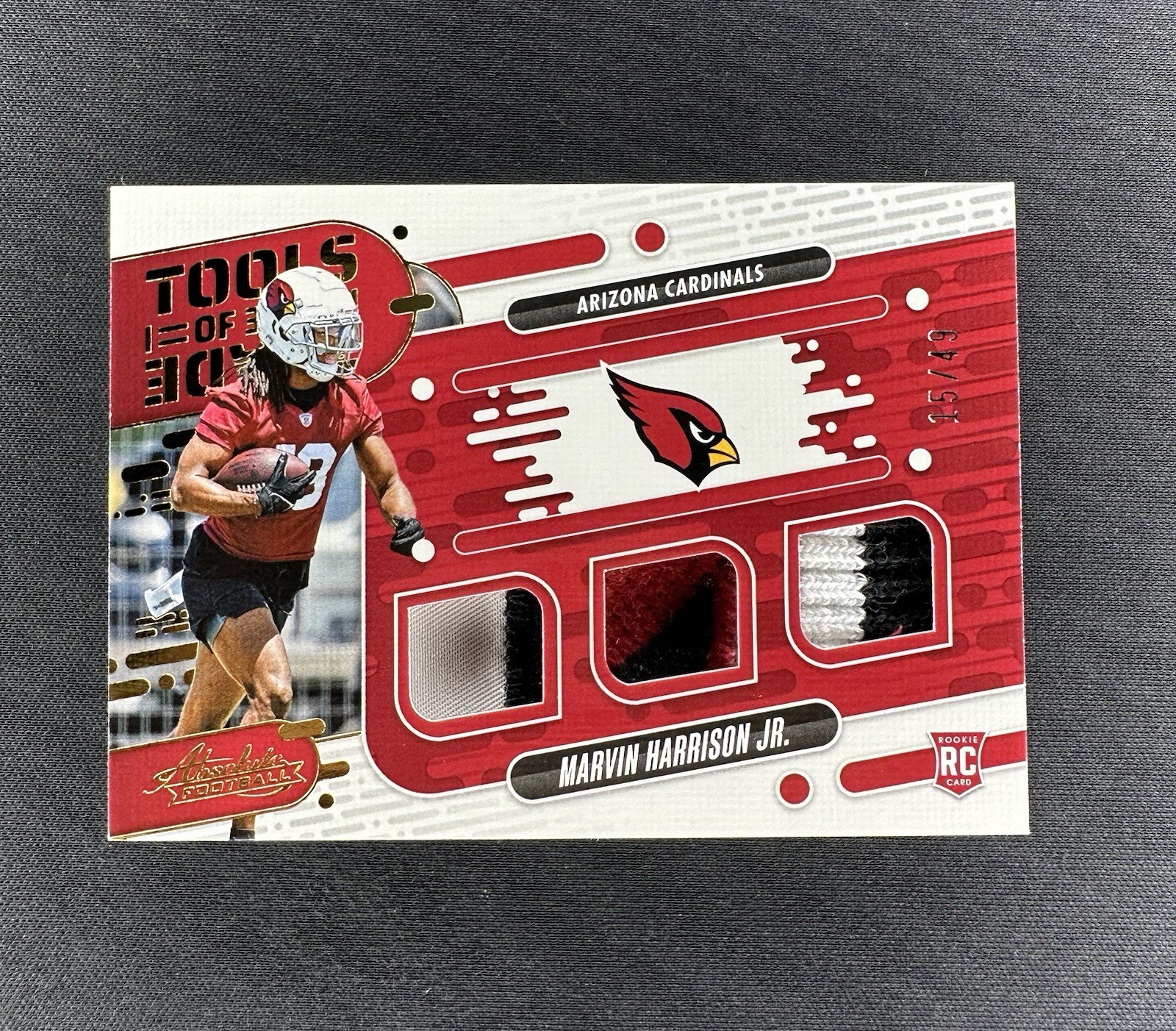 Marvin Harrison Jr. Panini Absolute Tools of the Trade Triple Relics #TOTTMHJ Base
