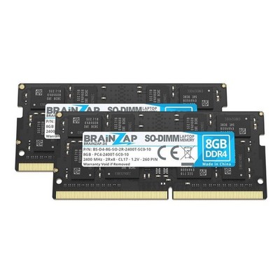 16GB (2x 8GB) DDR4 RAM PC4-2400T-SA1-10 SO-DIMM 2Rx8 1.2V CL17 Notebook Laptop