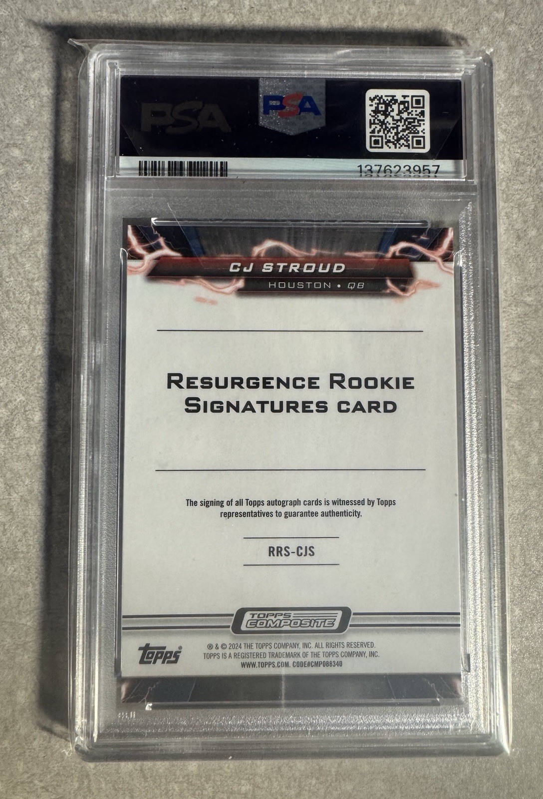 2023 Topps Composite - RRS White Surge  #RSS-CJS C.J. Stroud *** PSA 10 GM *** view 2