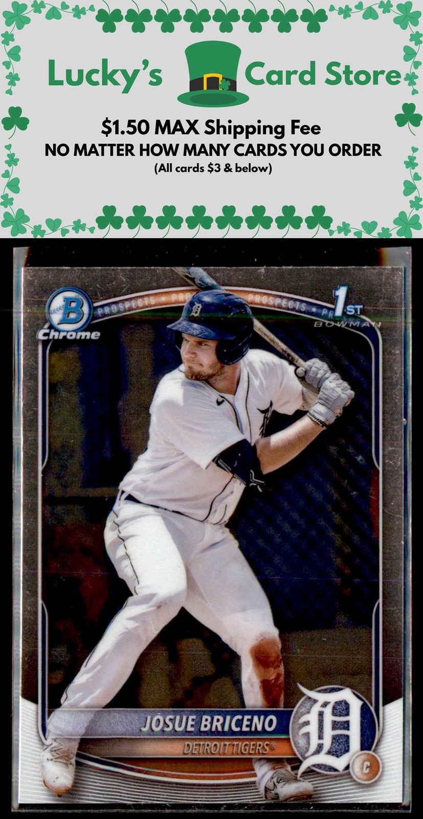 2025 Bowman #BCP-13 Josue Briceno Chrome Prospects 1st Bowman