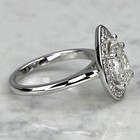 2.50CT Pear Cut VVS1 Moissanite Drop Halo Engagement Ring 14k Solid White Gold — photo 4