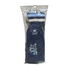 Vintage Bermuda Crew Socks Orlon Acrylic Nylon Blue Stripe Top USA 10 13 New