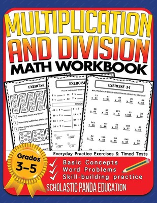 Multiplication and Division Math Workbook for 3rd 4th 5th Grades | Education