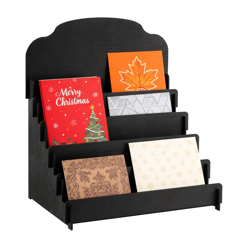 Holz-Grußkartenständer für Postkarten, Broschüren, Fotos, Aufkleberhalter - Bild 2 von 4