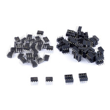 30Pcs NE555P Single Precision Timer with Sockets, NE555N NE555 Timer Chip IC Pul